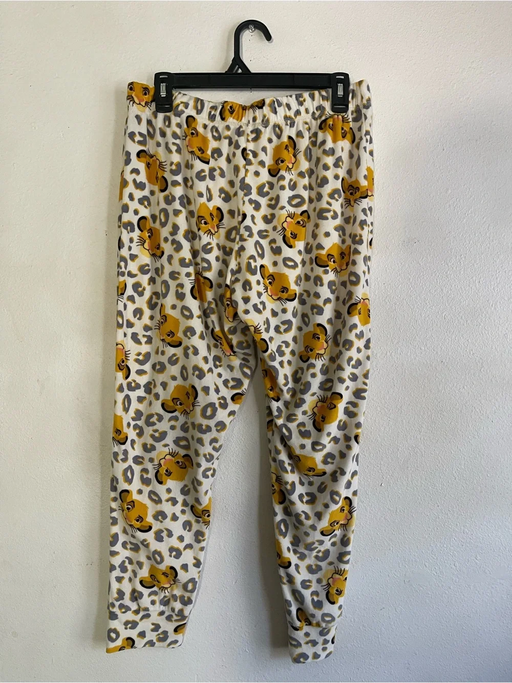 Disney Yellow Lion Face Print Pajama Bottoms for Kids